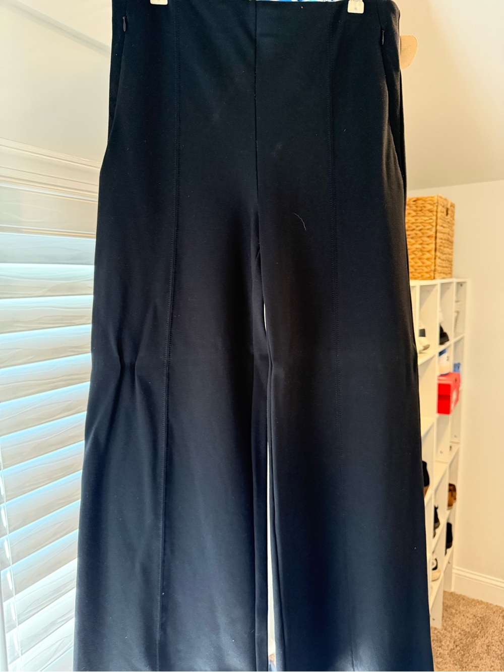 LOFT Black Wide-Leg Trousers